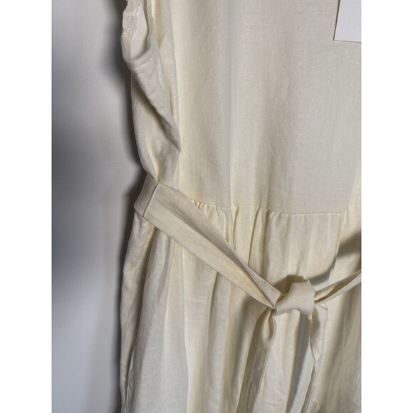 New Adyson Parker Linen Blend Midi Dress Belted XL Lined Cottagecore Beach - Picture 8 of 14